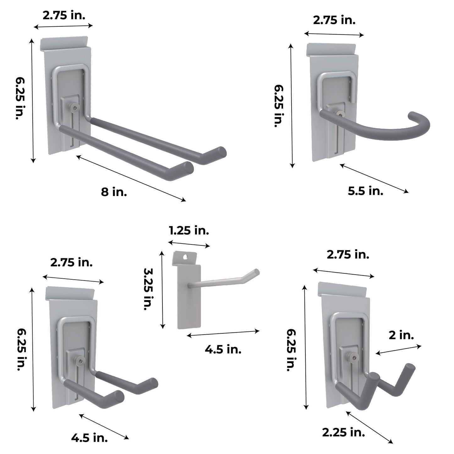 CrownWall 6" Basic Bundle (8x4 ft) with 20-Piece Locking Hook Kit (White) - WoodArtSupply