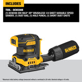 DEWALT 20V MAX* XR Palm Sander, Sheet, Variable Speed, 1/4-Inch, Tool Only (DCW200B) DEWALT