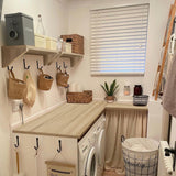 Kaboon Universal Tabletop 55"x20", Solid One-Piece Melamine Table Top, Double Desk L-Desk DIY, Home and Office, Oak Kaboon