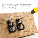 Elrswy Light Hanger Hooks,String Light Hooks,Screw-in Hooks for Hanging String Lights and Wire,Plants,Wind Chimes,Plastic,Black,20 Pack Elrswy