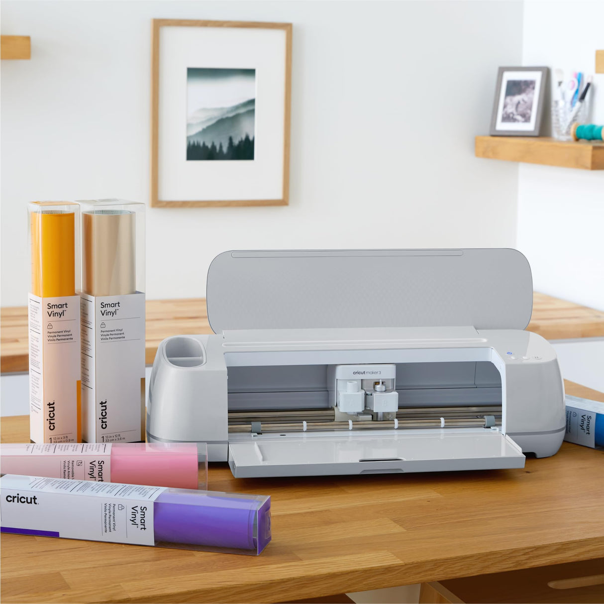 Cricut Maker 3 - Smart Cutting Machine, 2X Faster & 10X Force, Matless Cutting with Smart Materials, Cuts 300+ Materials, Bluetooth Connectivity, Cricut