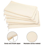 40 Pieces Canvas Pencil Pouch Zipper Makeup Cosmetic Bags Case Blank Craft DIY Bags Multipurpose Toiletry Stationary Storage Bag for Women Students Shappy