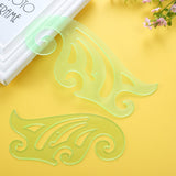 6 Pieces Plastic French Curve Ruler Multi-Function Comic Template Tool Set for Drafting Drawing Template, 6 Assorted Sizes TecUnite