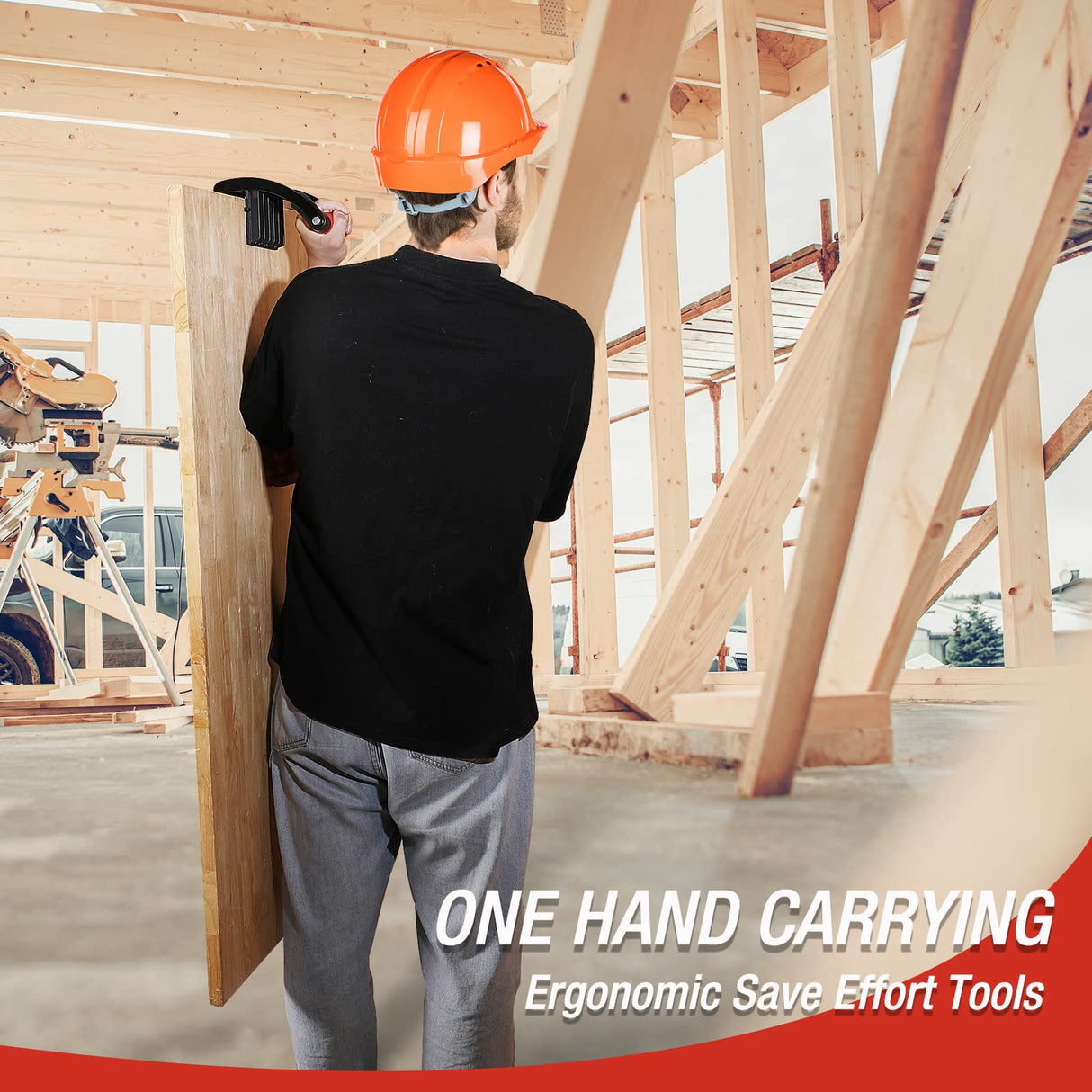 Goldblatt 2 Pack Panel Carrier, Plywood Lifting, Drywall Carrying Tool for Wood, Synthetic Cement Board - Clamping Thickness up to 3/4 inch Goldblatt