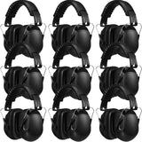 Xuhal 9 Pcs Ear Protection Earmuffs, Adjustable NRR 28dB Noise Reduction Headphone for Shooting Mowing Noise Cancelling (Black) Xuhal