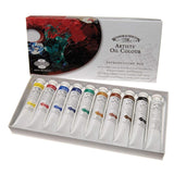 Winsor & Newton Artists' Oil Colour Paint Introductory Set, Ten 21ml Tubes, Crimson,Yellow,Green, 0.7 Fl Oz (Pack of 10) Winsor & Newton