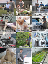 ETBOL Chemical Resistant Vinyl Apron - Black Plus Size Unisex PVC Aprons for Dishwashing,Dog Grooming,Gardening,Fish Cleaning,Lab Work ETBOL