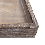 MOOCA Wood Glass Top Jewelry Display Case Accessories Storage, Wooden Jewelry Tray for Collectibles, Pocket Knife Display Case with Metal Clasp and MOOCA