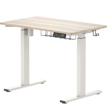 SHW Memory Preset Electric Height Adjustable Standing Desk, 40 x 24 Inches, Maple - WoodArtSupply