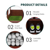 SuniBoxi Golf Bag Organizer, Premium Wooden Golf Storage Rack, Stylish Heavy-Duty Golf Bag Storage Rack for Garage, Indoor Spaces, Basements, and SuniBoxi