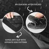 Diamond Plate Rubber Flooring Rolls 16.5 x3.3 Ft x 3 mm Heavy Duty Garage Floor Runner Rubber Trailer Garage Floor Mats for Garage Warehouse Gym jxgzyy