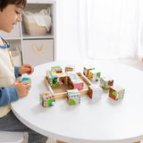 Melissa & Doug Farm Wooden Cube Puzzle With Storage Tray - 6 Puzzles in 1 (16 pcs) - Toddler Animal Puzzle -FSC-Certified Materials, 8.25 x 8.2 x Melissa & Doug
