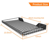 WALMANN 2 Pack Garage Wall Shelf, 23.5" x 12" Wall Mounted Storage Shelves for Garage, Closet, Laundry Room, Heavy Duty Wall Shelving, Holds Up to 65 WALMANN