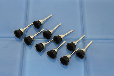TEMO 10 pc Nylon Plastic Bristle 1/2 Inch Cup Wire Brush #404 1/8 Inch Shank for Dremel Rotary Tools - WoodArtSupply