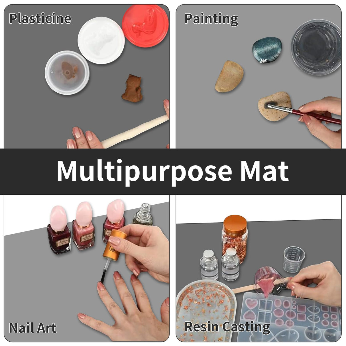 2MM Extra Thick Silicone Mats for Kitchen Counter (47.2"x23.6"x0.08"), Kitchen Island Largest Heat-Resistant Mat, Thicker Non-Slip Desk Protect Mat, Goldleaf