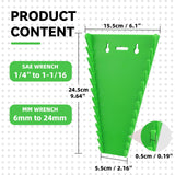 FTIHTRY 4Pack Magnetic Wrench Organizer wrench rack Tool Trays, Premium Quality Wrench Holder SAE(1/4" - 1/16") and Metric(6mm-24mm) FTIHTRY