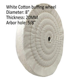 PURUI 8" Buffing Polishing Wheel-Coarse (42PLY) Medium(60PLY) Fine(40PLY) with 5/8" Arbor Hole -Brown,Blue,Red Rouge Polishing Compounds for Bench PR PURUI