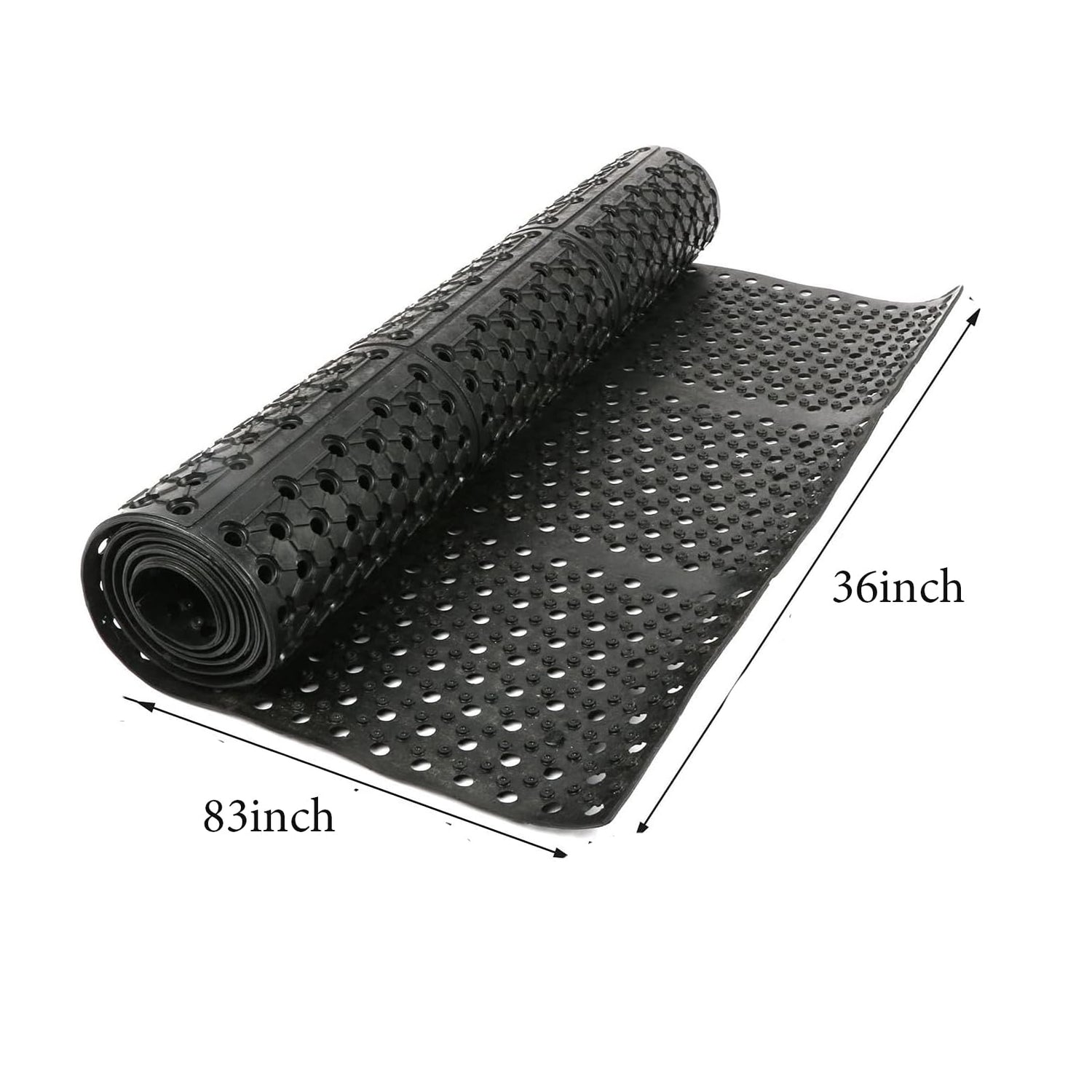 tonchean Rubber Drainage Floor Mat 83x35in Commercial Anti-Fatigue Rubber Floor Mats with Holes Restaurant Bar Floor Mat Heavy Duty Drainage Mat for tonchean