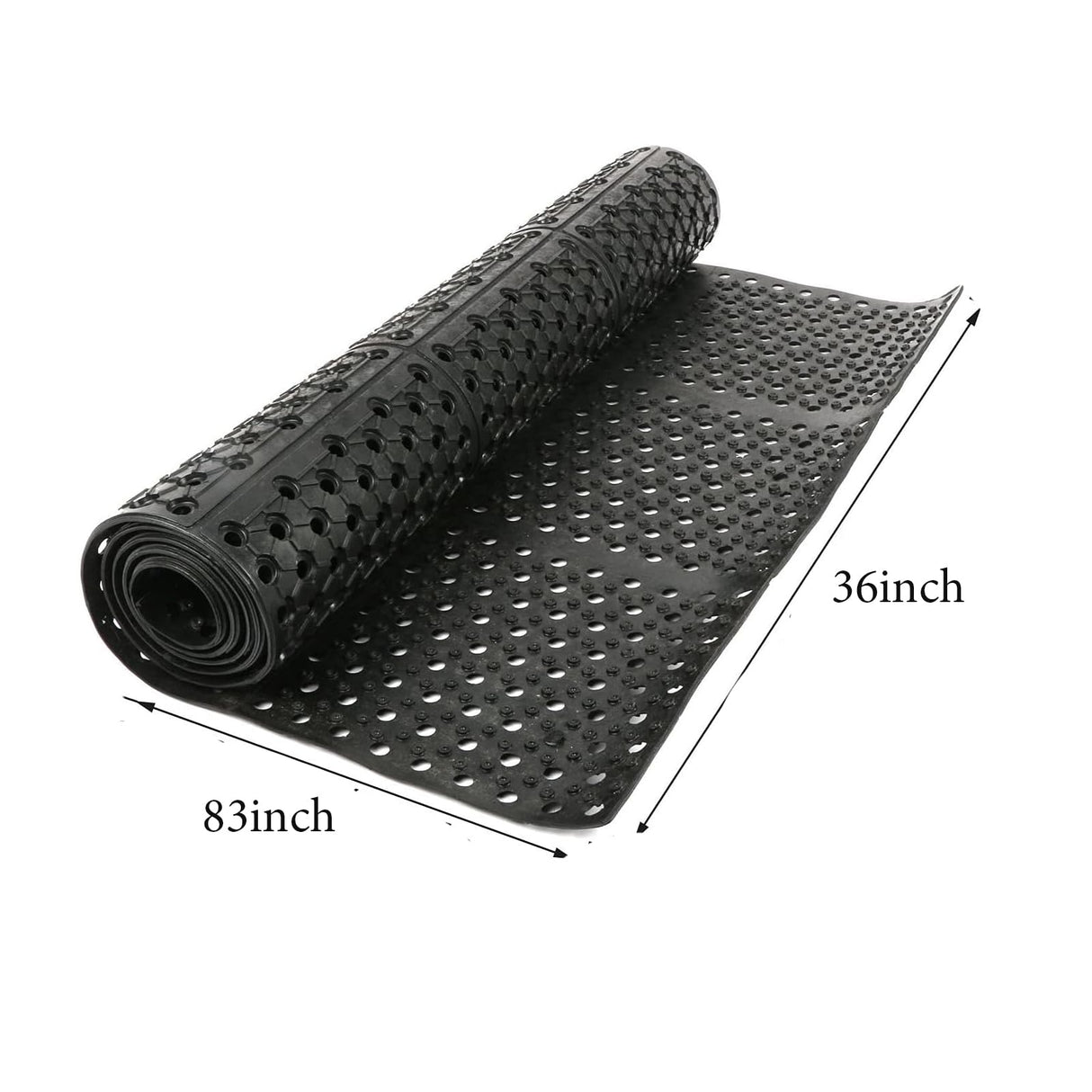 tonchean Rubber Drainage Floor Mat 83x35in Commercial Anti-Fatigue Rubber Floor Mats with Holes Restaurant Bar Floor Mat Heavy Duty Drainage Mat for tonchean