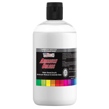 U.S. Art Supply 16-Ounce Pint Airbrush Thinner for Reducing Airbrush Paint for All Acrylic Paints - Extender Base, Reducer to Thin Colors Improve US Art Supply