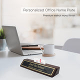 Engraving International Elegant Wood Name Plate for Desk | Custom Desk Name Plate Personalized Gift for Office, The Perfect Engraved Name Plaque - ENGRAVING INTERNATIONAL IF YOU CRAVE IT. ENGRAVE IT