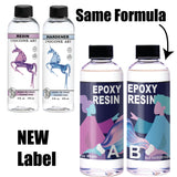 Resin Epoxy Craft Kit 16 Ounce Epoxy Resin Kit (8oz. Resin + 8oz. Hardener) High Gloss UV Resistant Odor-Free Art Resin, BPA-Free and Non-Toxic unicone art