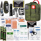 EVERLIT 250 Pieces Survival First Aid Kit IFAK EMT Molle Pouch Survival Kit Outdoor Gear Emergency Kits Trauma Bag for Camping Boat Hunting Hiking EVERLIT