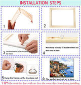 2 Pack 12"x 16" DIY Wood Canvas Stretcher Bars,Removable Canvas Frames Kit-Easy to Assemble,Wooden Frames Kit for Oil Painting,Diamond Yeeyeah