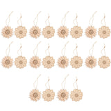 EXCEART 20Pcs Sunflower Wooden Cutouts, Unfinished Sunflower Wooden Embellishments Sunflower Wood Slices Wooden Paint Crafts for Kids Painting EXCEART