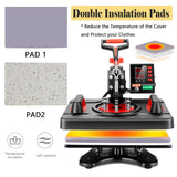 Upgraded 15 x 12 Heat Press Machine for Shirts 5 in 1 Digital Swing Heat Press Sublimation Machine Industrial-Quality Powerpress Heat Press Machine HIFRRUY