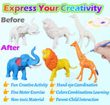 Yileqi Safari Animal Painting Kit for Kids Crafts and Arts Set, Jumbo Jungle Animal Toy Art and Crafts for Boys Girls Age 4 5 6 7 8 Years Old, DIY Yileqi