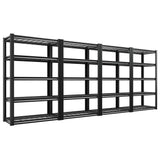 REIBII 72''H Garage Shelving Heavy Duty Garage Storage Shelves 2000LBS Heavy Duty Shelving Adjustable 5 Tier Metal Shelves for Storage Rack,Garage REIBII