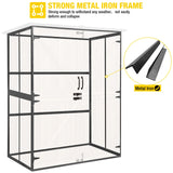 Aivituvin Outdoor Storage Shed Upgraded with Strong Metal Frame Garden Tool Shed Storage House Cabinet with Adjustable Shelfs and Wooden Floor 4.6 x Aivituvin