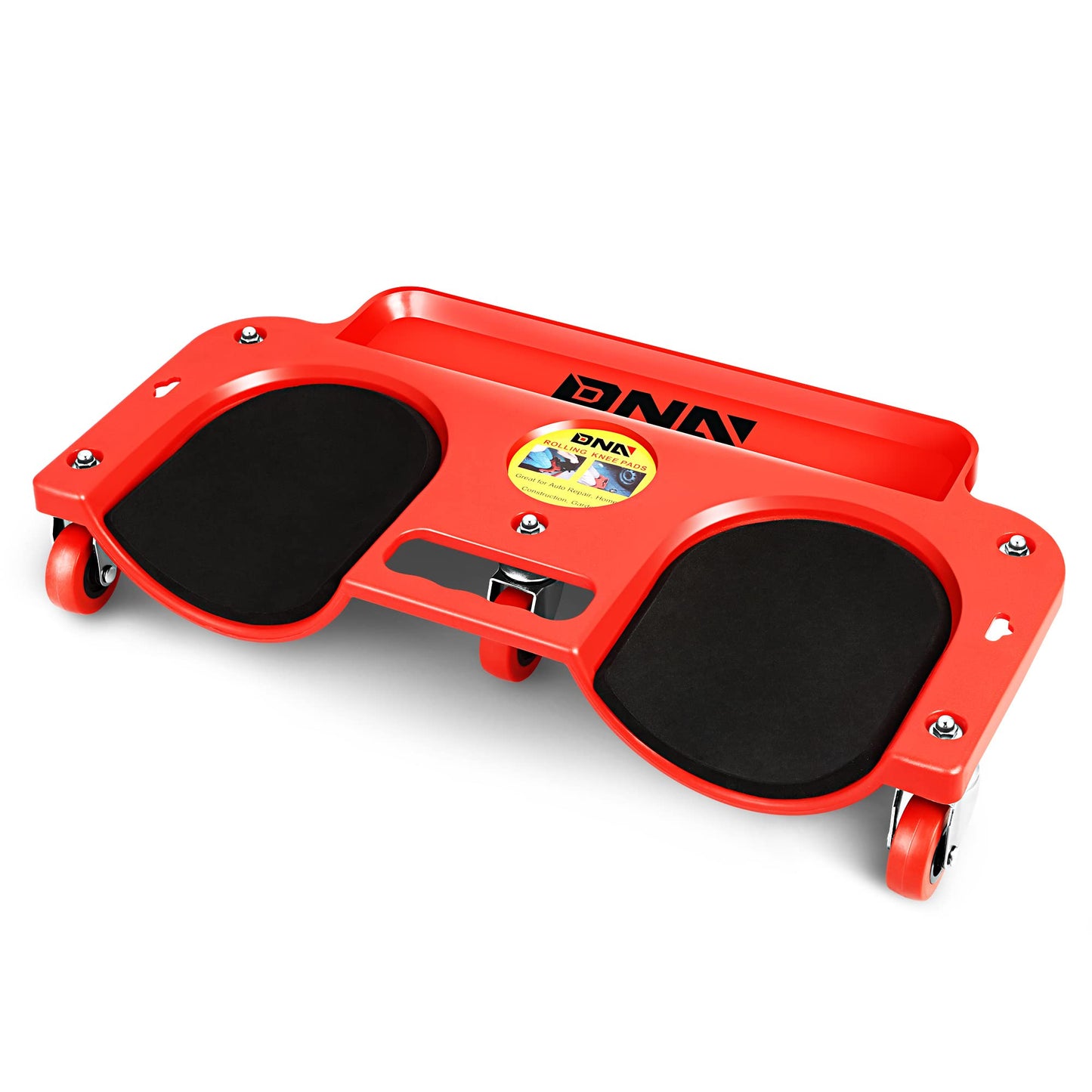 ‎DNA MOTORING TOOLS-00138 Rolling Knee Creeper Pads with Tool Tray Holder for Garage Workshop Garden,Red - WoodArtSupply