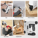 Bielmeier 20V Cordless Brad Nailer, 2-in-1 18 Gauge Nail Gun Battery Powered, Electric Staple Gun for Upholstery, Carpentry, and DIY, Include 2.0Ah BIELMEIER