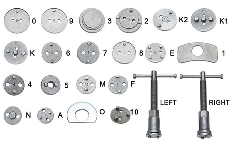 8MILELAKE Disc Brake Caliper Compressor Wind Back Tool 24pc Professional Caliper Tool Set 8MILELAKE