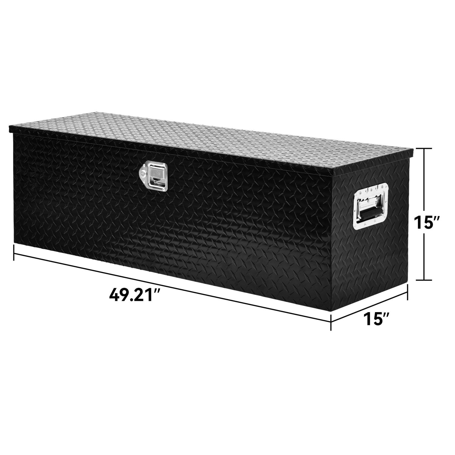 YITAMOTOR 49 Inch Truck Bed Tool Boxes Heavy Duty Aluminum with Sliding Shelf,Diamond Plate ToolBox for Pick Up Truck RV Trailer, Chest Storage YITAMOTOR