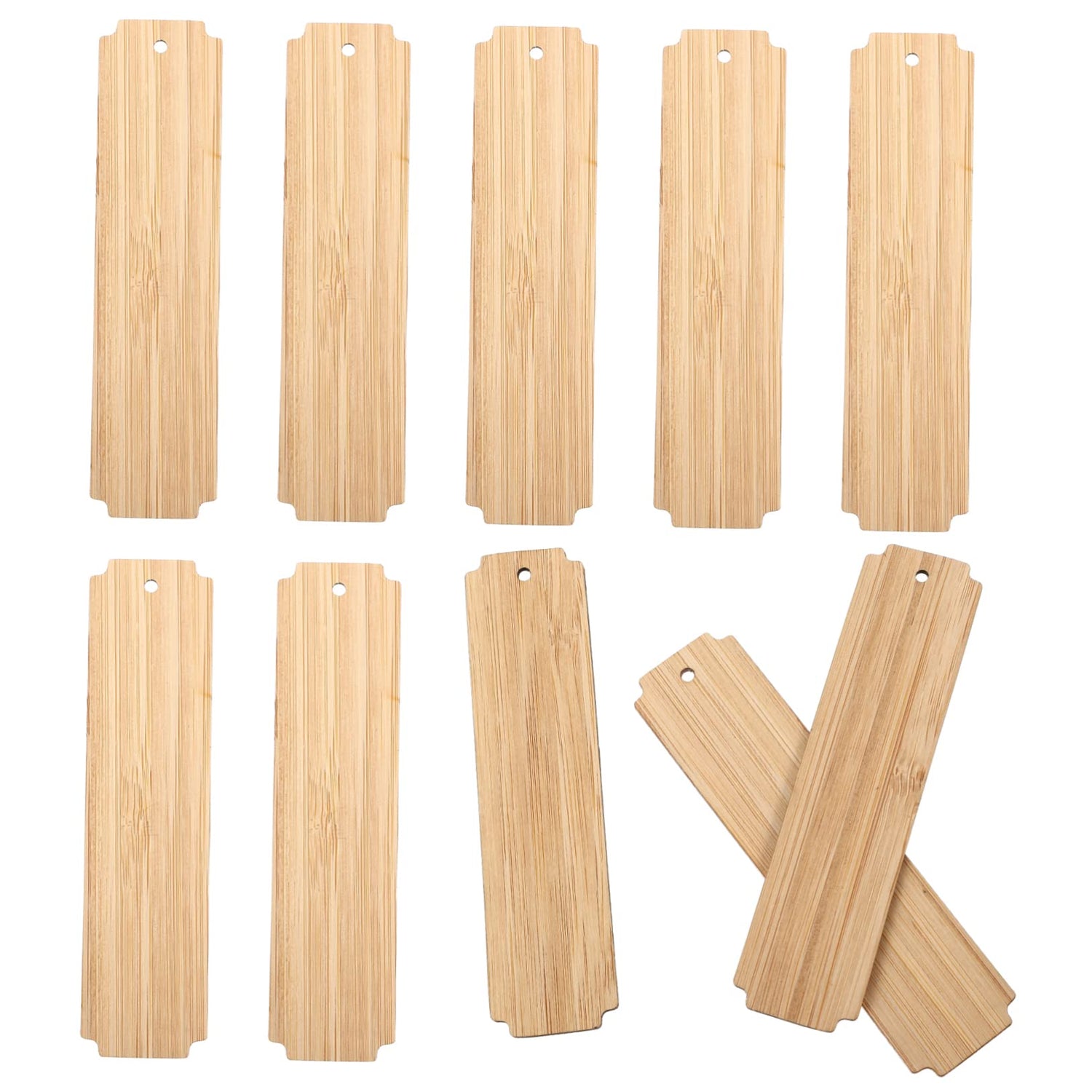 VILLCASE 20 pcs Wooden Blank Bookmark Blank Bookmarks to Decorate Decorative Bookmark Unfinished Wooden Bookmarks DIY Book Page Marker Blank Wooden VILLCASE