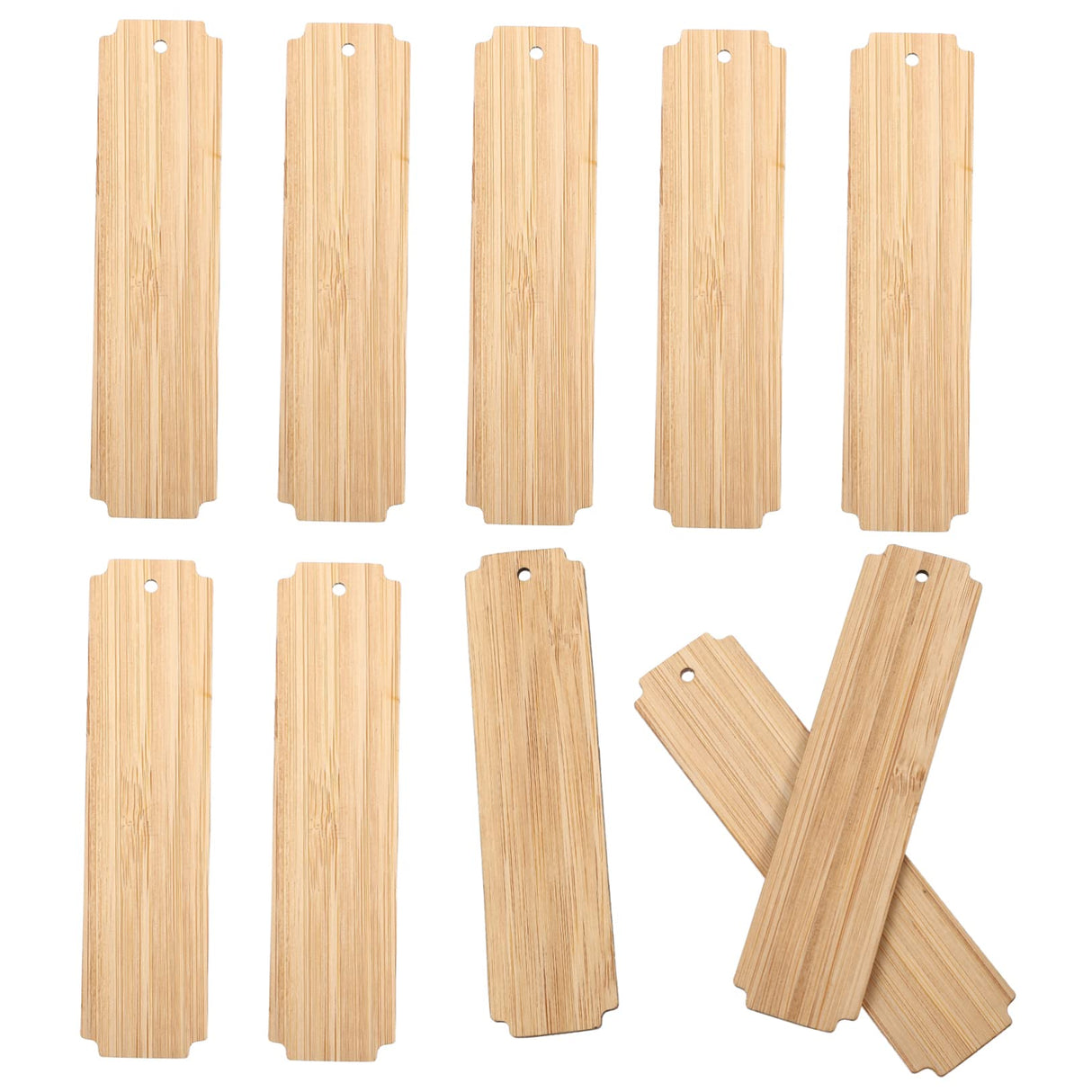 VILLCASE 20 pcs Wooden Blank Bookmark Blank Bookmarks to Decorate Decorative Bookmark Unfinished Wooden Bookmarks DIY Book Page Marker Blank Wooden VILLCASE