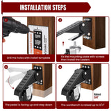 SPACECARE Workbench Casters Retractable Casters Kit 900Lbs, 4 Heavy Duty Casters Side Mounted All Steel Construction Urethane, Bonus Install SPACECARE