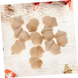 COHEALI 60 Pcs Wood Shapes for Painting Blank Peg Doll Driftwood for Crafts Xmas Wood Peg Wood Peg Doll Unfinished Wood Acorn Cutouts Christmas Peg COHEALI