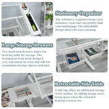 Gagawin Upgraded Height Adjustable Drafting Table Drawing Desk Artist Table with Stool for Home Office, Tilting Glass Tabletop Art Craft Desk w/2 Gagawin