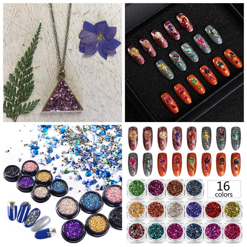 Crushed Glass Irregular Metallic Chips Sprinkles Chunky Glitter Gold Plated 100g 2-4mm for Nail Arts Craft DIY Vase Filler Epoxy Resin Mold Cmidy