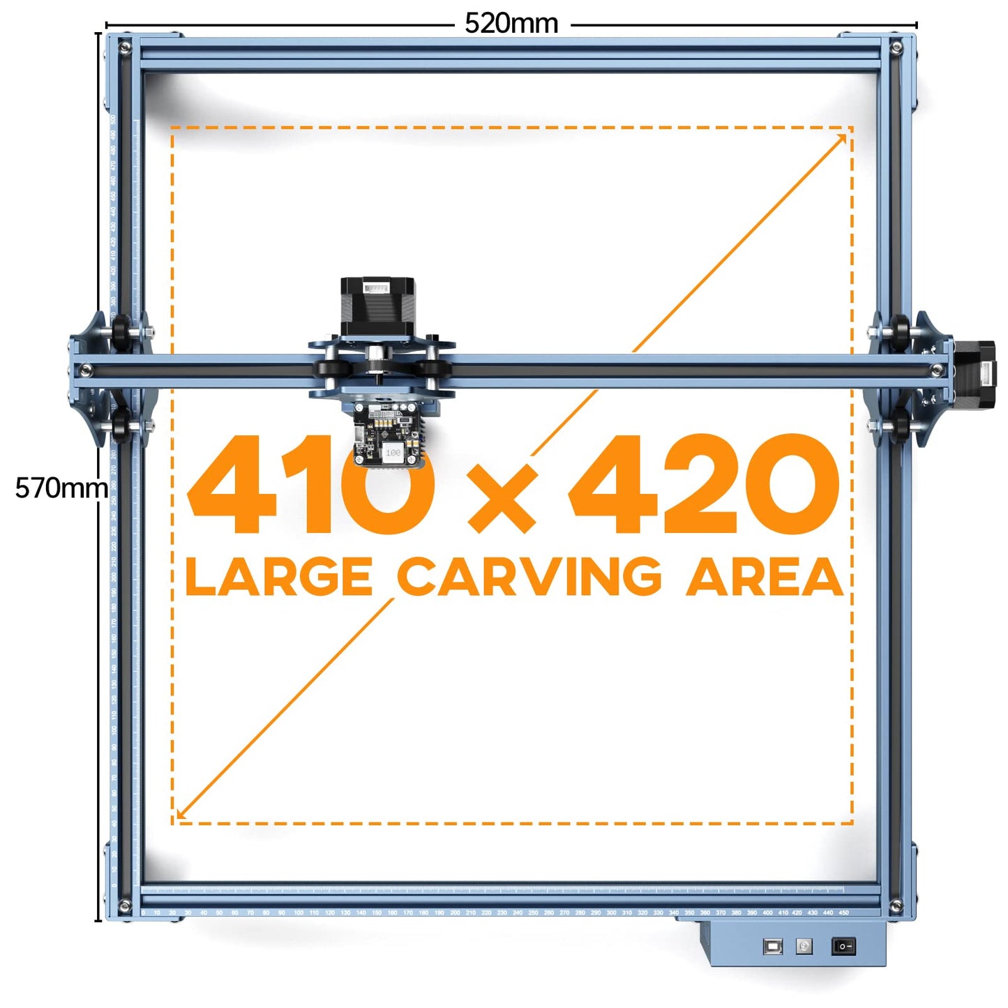 SCULPFUN S9 Laser Engraver, Full-Metal CNC Laser Engraving Machine with 5.5W High Precision 0.06mm Ultra-Thin Beam Diode Laser Cutter for Wood, - WoodArtSupply