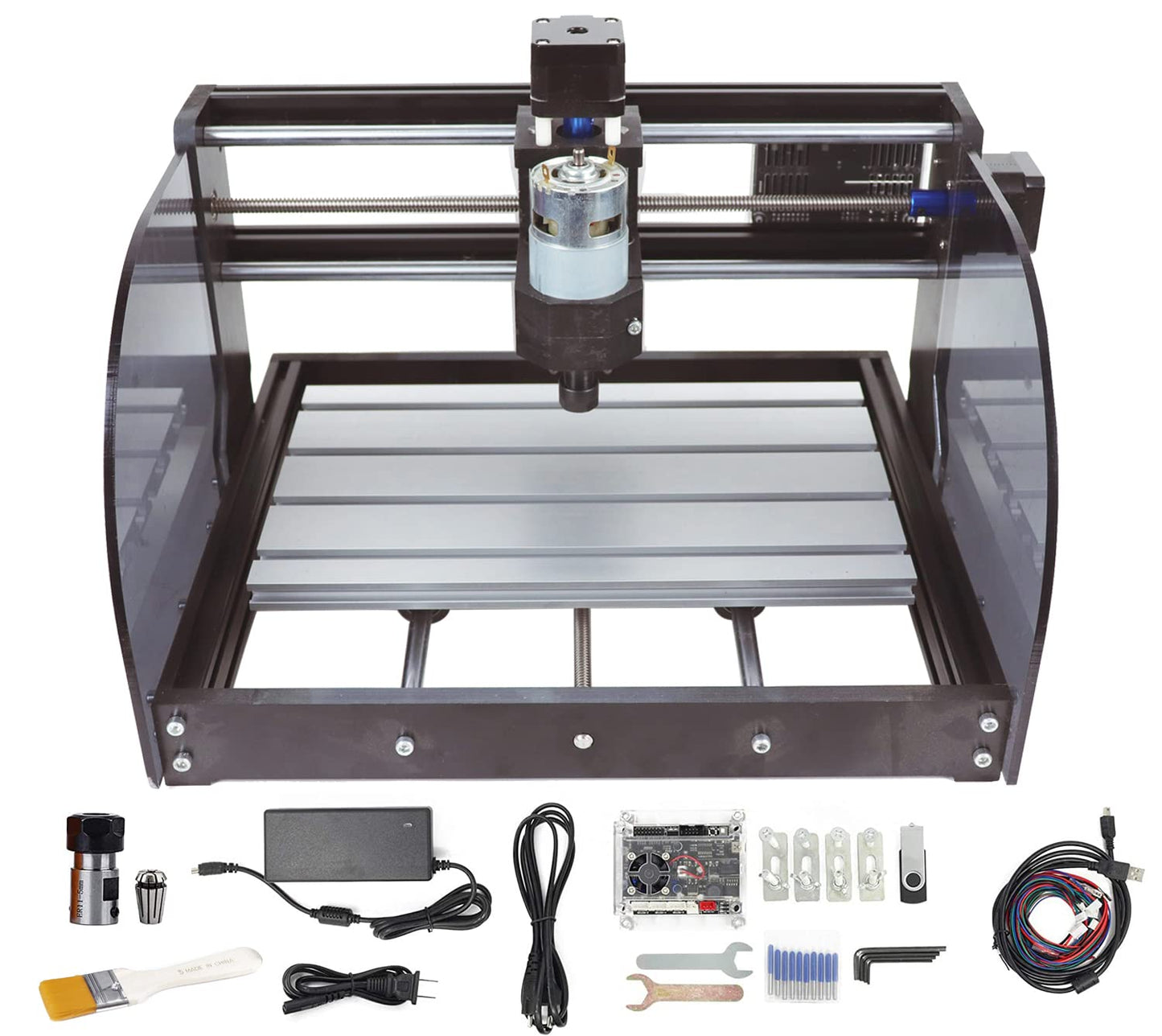 RATTMMOTOR CNC 3018 PRO MAX CNC Router Machine Kit DIY Mini CNC Wood Router Machine 3 Axis GRBL Control Engraver Milling Cutting Machine Working Area