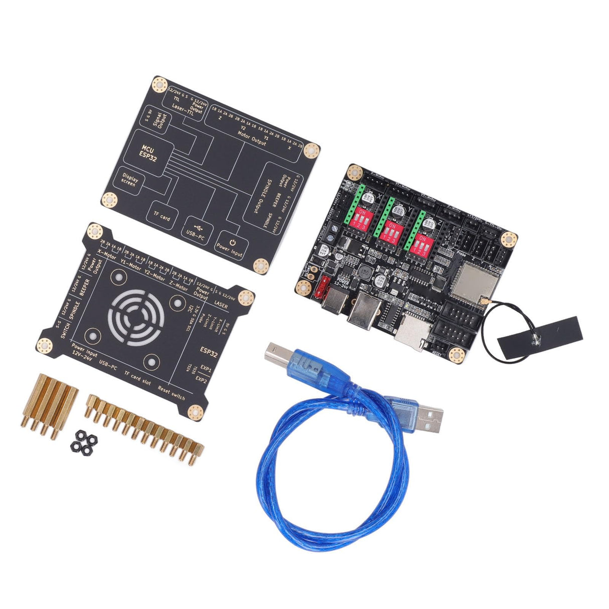 32bit Laser Engraver Control Board for Desktop Engraving Machines, MKS DLC32 V2.1 Offline Control (Motherboard and Protective Case) FTVOGUE