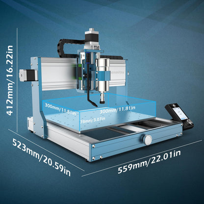 Genmitsu 3030-PROVer MAX CNC Router Machine with Linear Guide & Ball Screw Motion, Achieve ±0.05mm Accuracy for High Precision Metal Aluminum Copper - WoodArtSupply