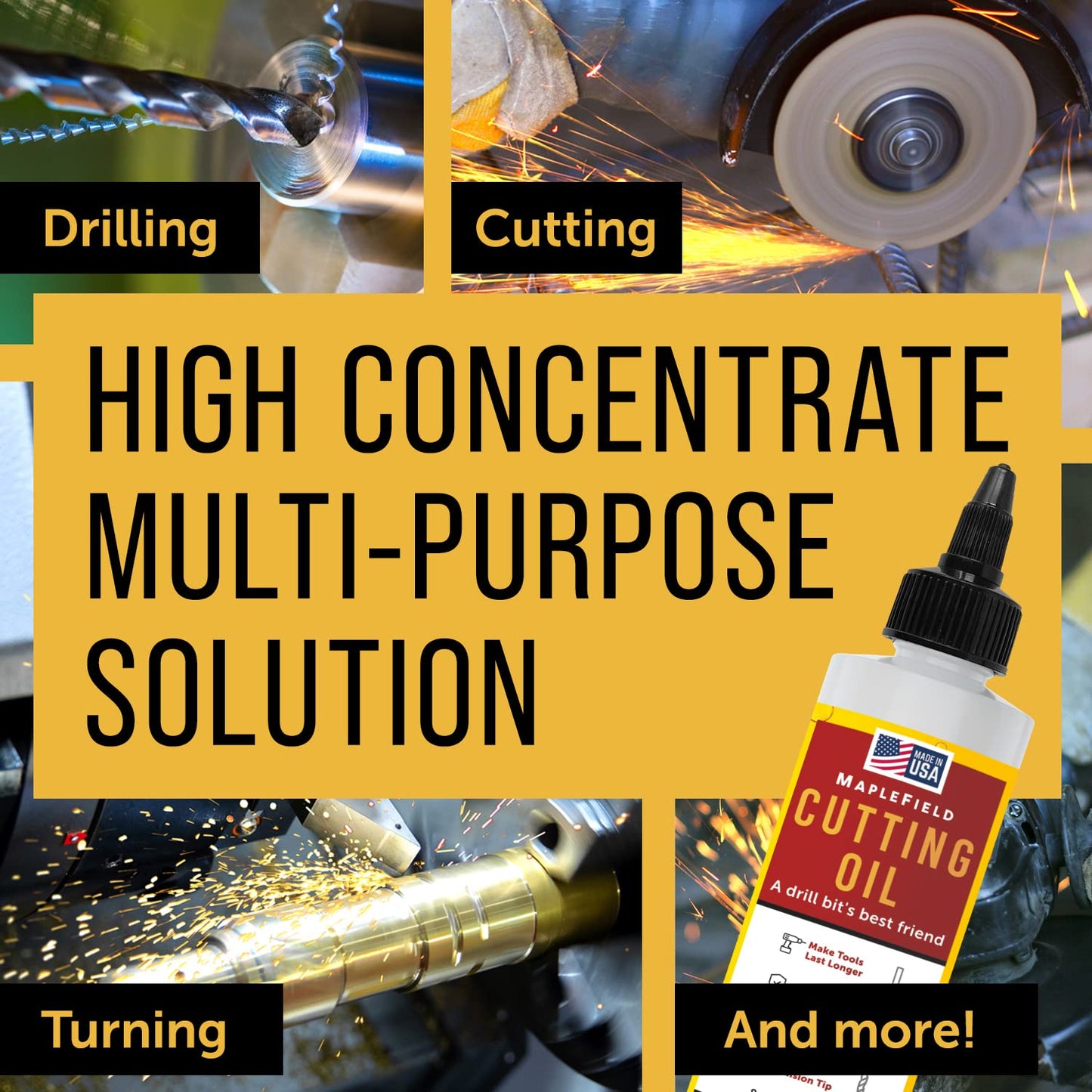 Cutting Oil for Drilling Metal & Precision Cutting - Cutting Fluid for Metal Drilling & Milling - Drill Bit Oil - Thread Cutting Oil & Tapping Fluid - WoodArtSupply