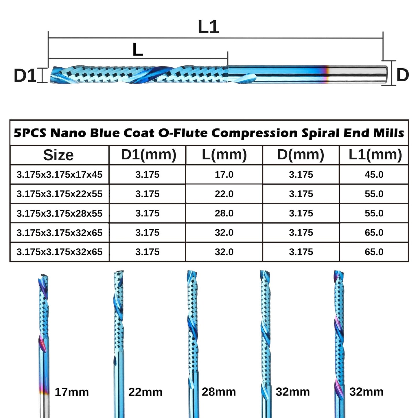 Genmitsu 3018-PROVer V2 Upgraded Desktop CNC Router Machine + 1/8 Inch Shank 5pcs Carbide Spiral O Flute Up & Down Compression End Mill CNC Router - WoodArtSupply