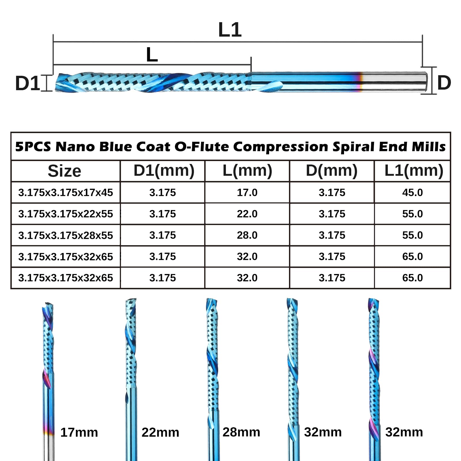 Genmitsu 3018-PROVer V2 Upgraded Desktop CNC Router Machine + 1/8 Inch Shank 5pcs Carbide Spiral O Flute Up & Down Compression End Mill CNC Router - WoodArtSupply